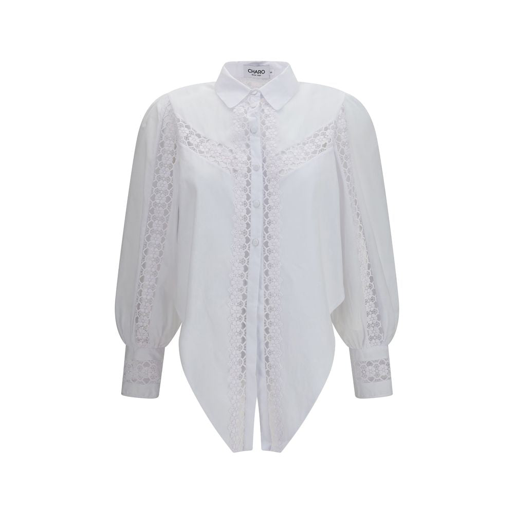 Charo Ruiz White Cotton Blouse