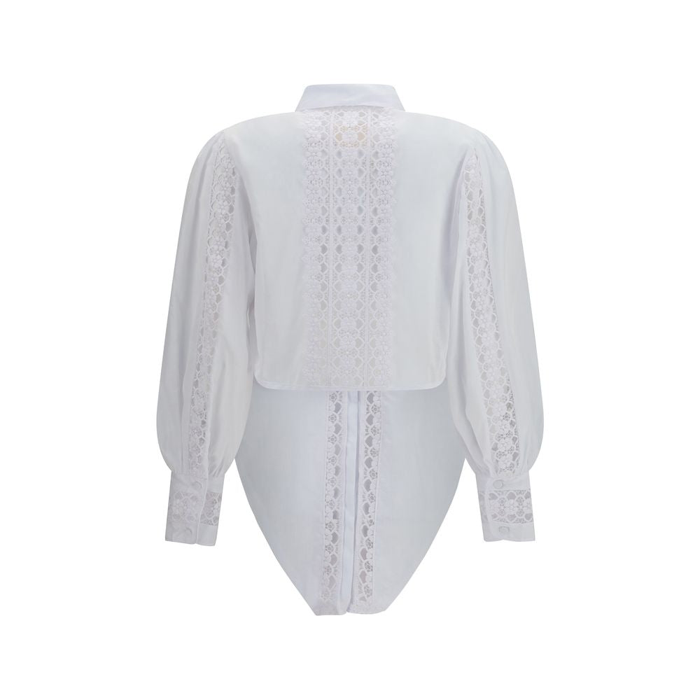 Charo Ruiz White Cotton Blouse