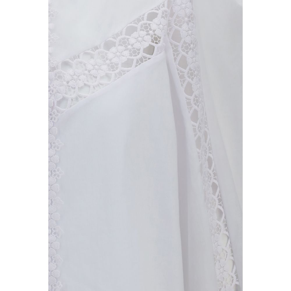 Charo Ruiz White Cotton Blouse