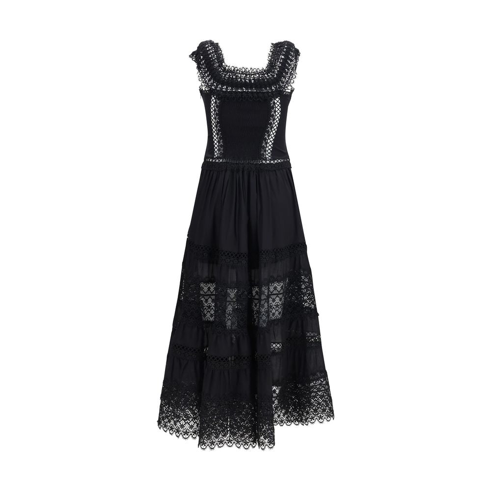 Charo Ruiz Black Cotton Casual Dress