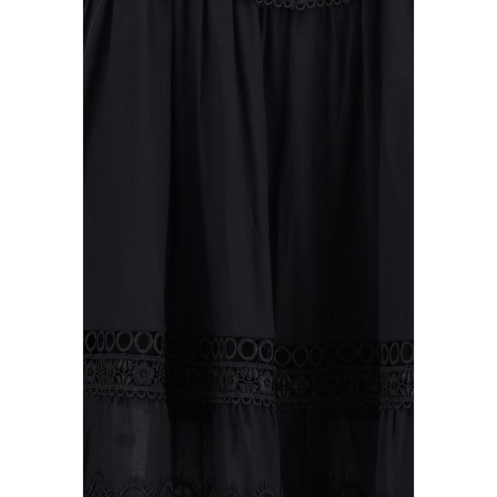 Charo Ruiz Black Cotton Casual Dress