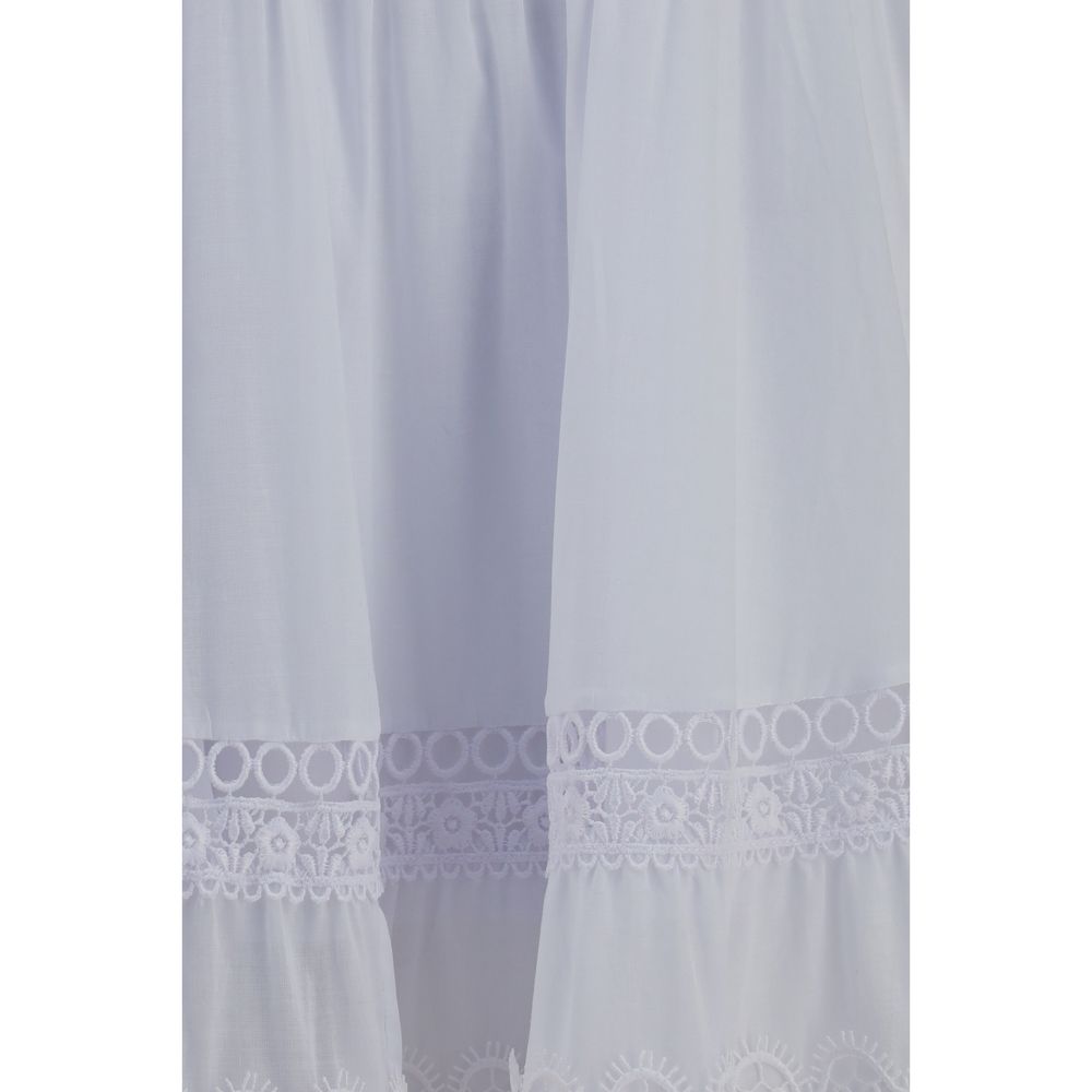 Charo Ruiz White Cotton Casual Dress