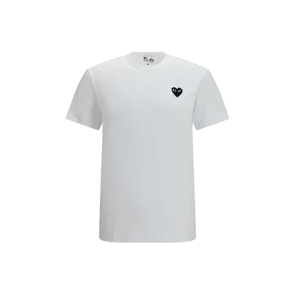 Comme Des Garçons Play White Cotton T-Shirt