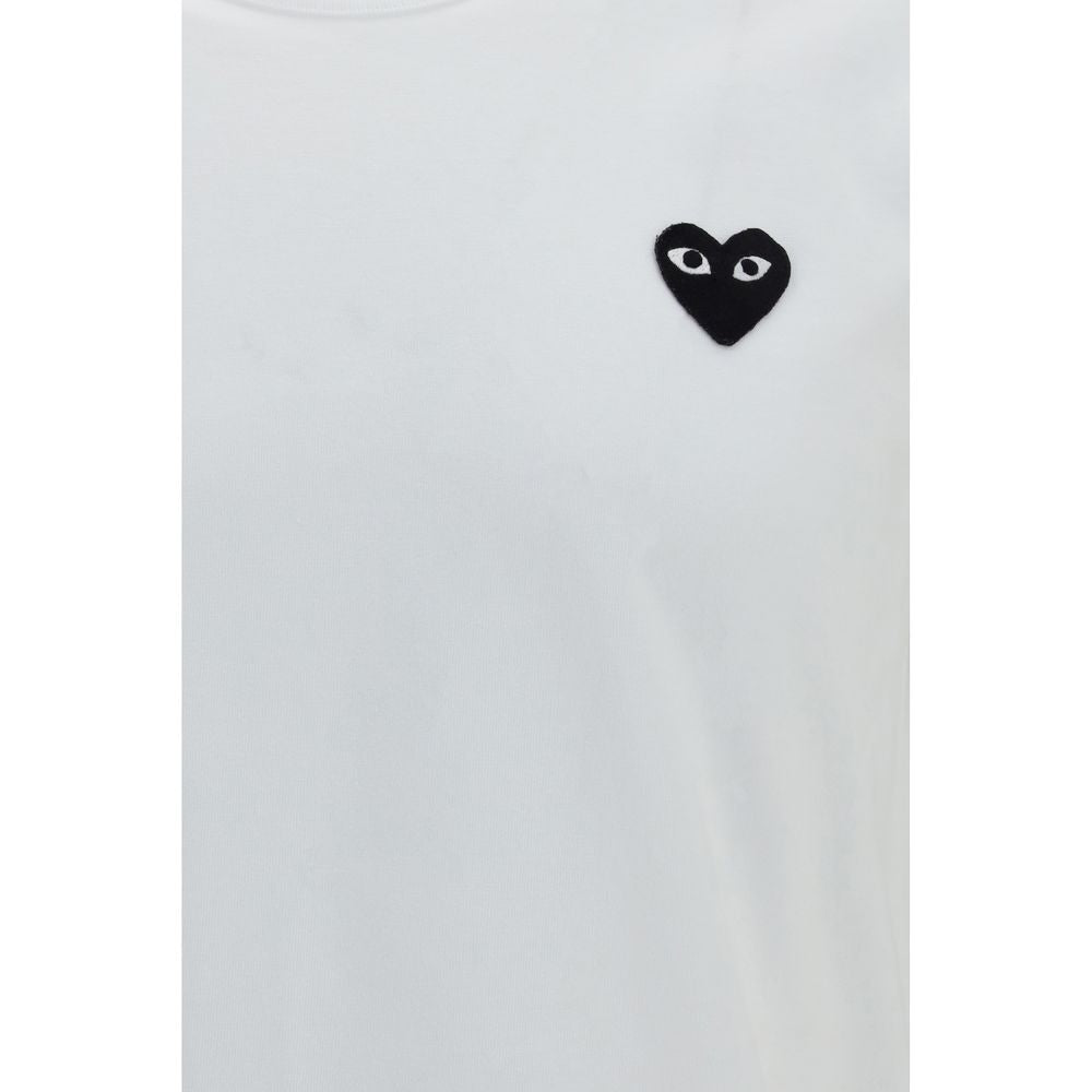 Comme Des Garçons Play White Cotton T-Shirt