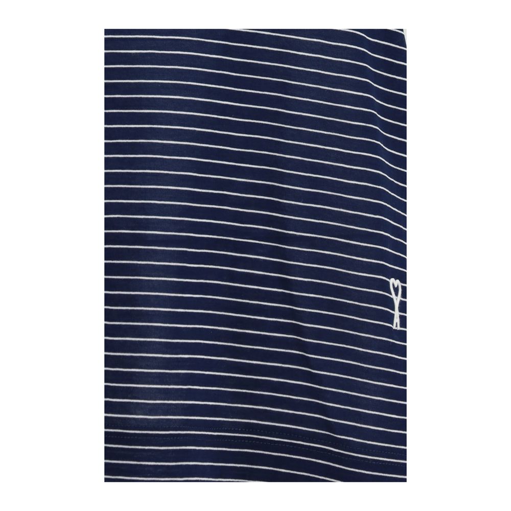 Ami Paris Blue Cotton Tank Tops