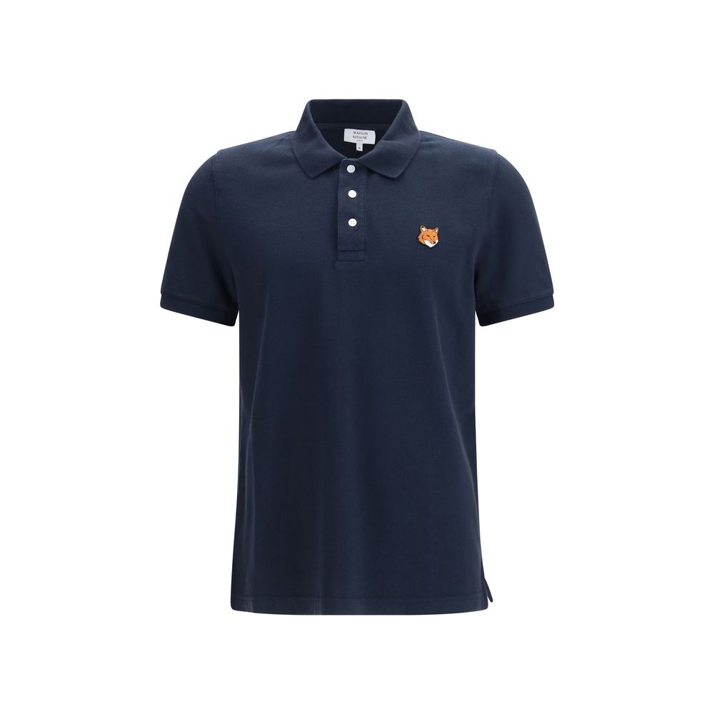 Maison Kitsuné Blue Cotton Polo Shirt