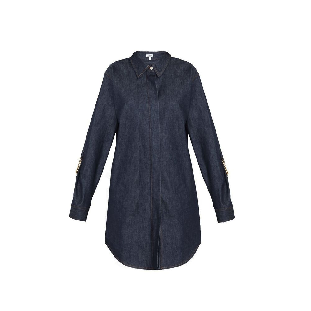 Loewe Blue Cotton Casual Dress