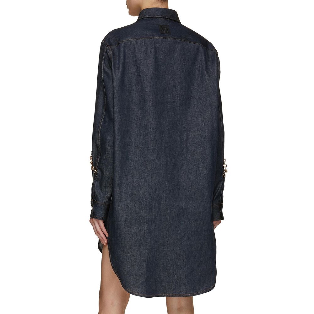 Loewe Blue Cotton Casual Dress