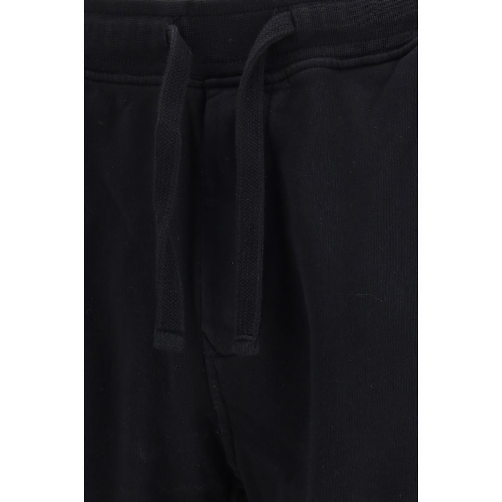Stone Island Black Cotton Bermuda Shorts