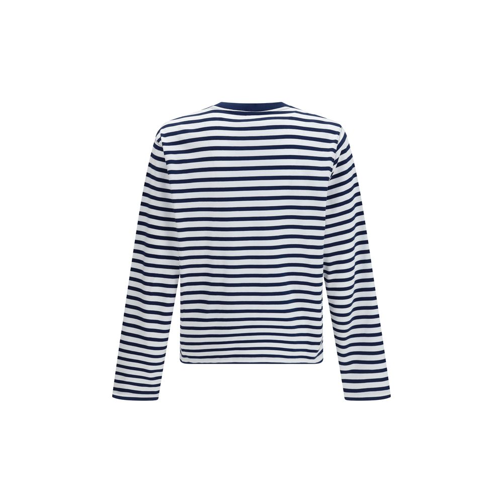 Ami Paris Blue Cotton Long Sleeve T-Shirt