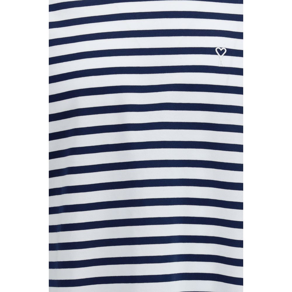 Ami Paris Blue Cotton Long Sleeve T-Shirt