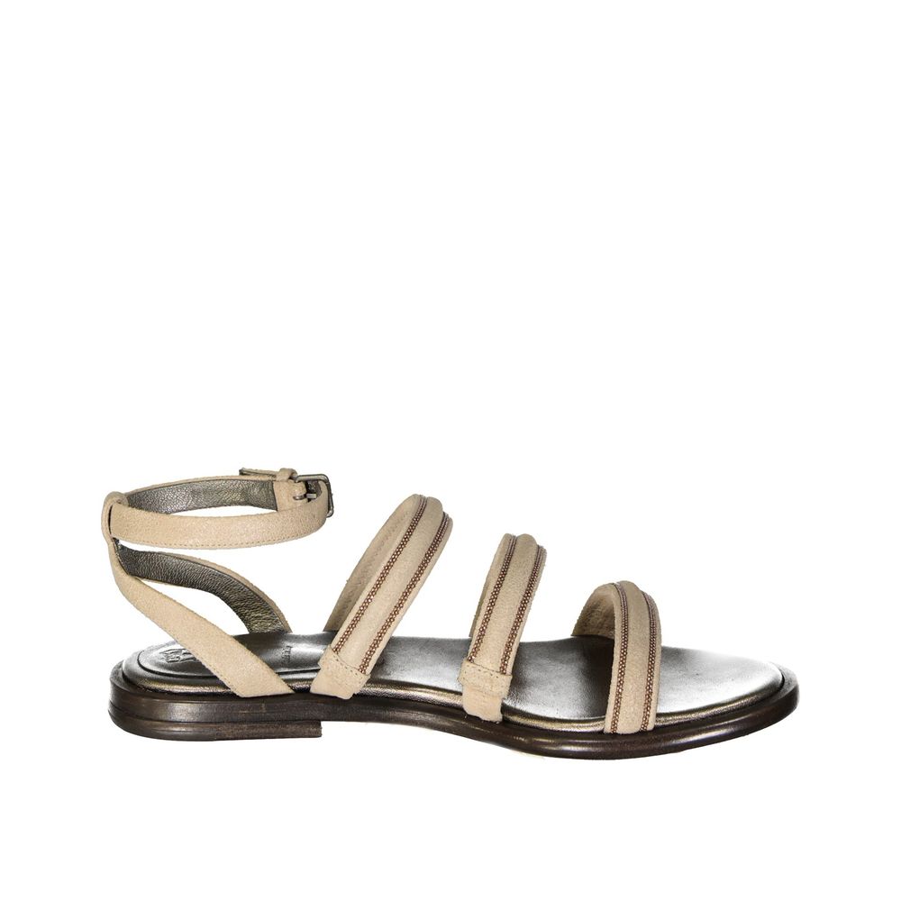 Brunello Cucinelli Beige Calfskin Sandals