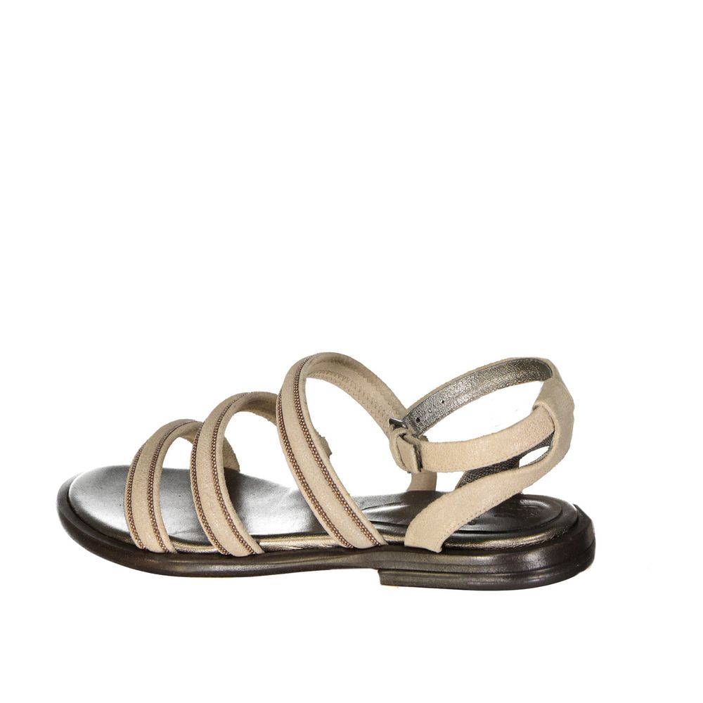 Brunello Cucinelli Beige Calfskin Sandals