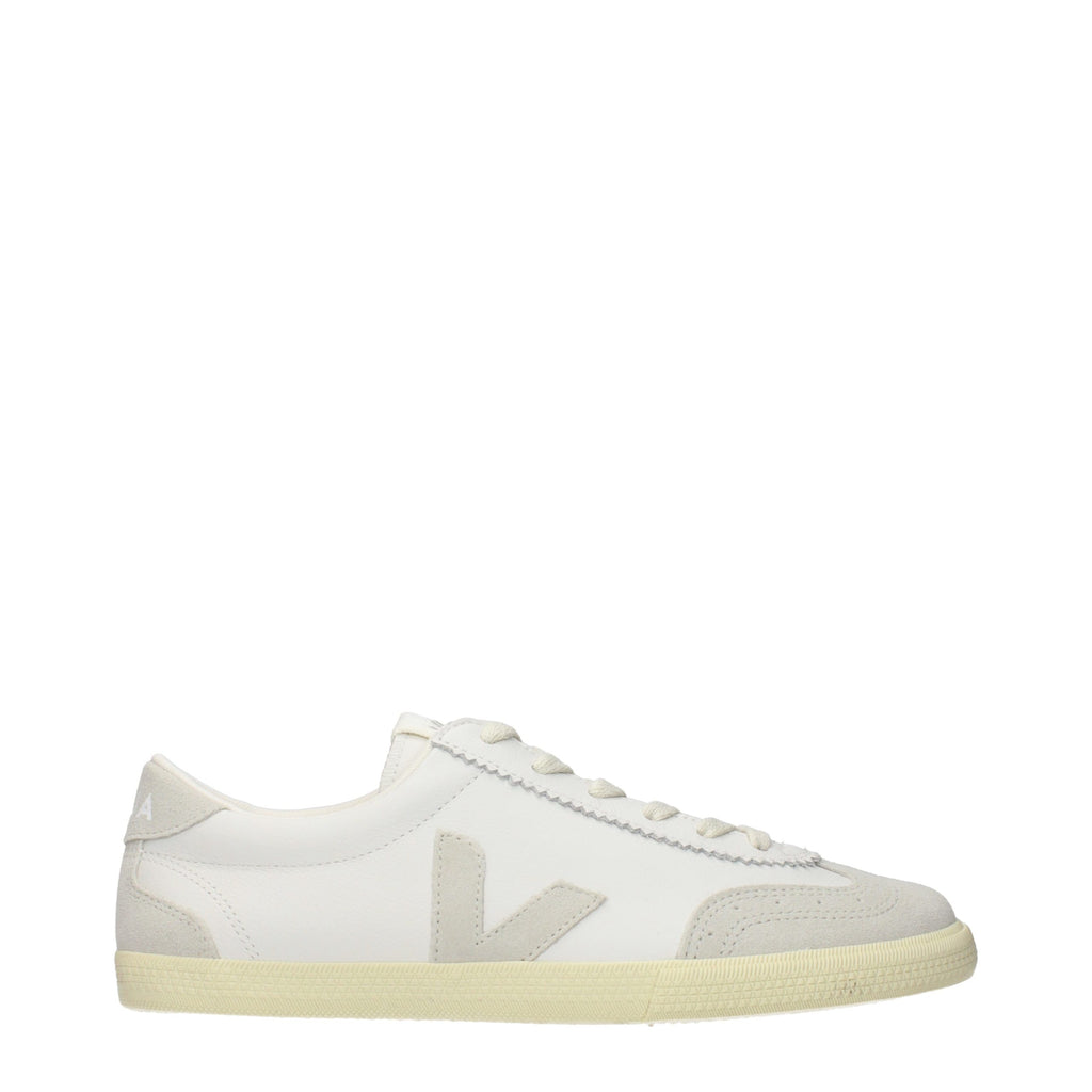 Veja White Leather Low Top Sneakers