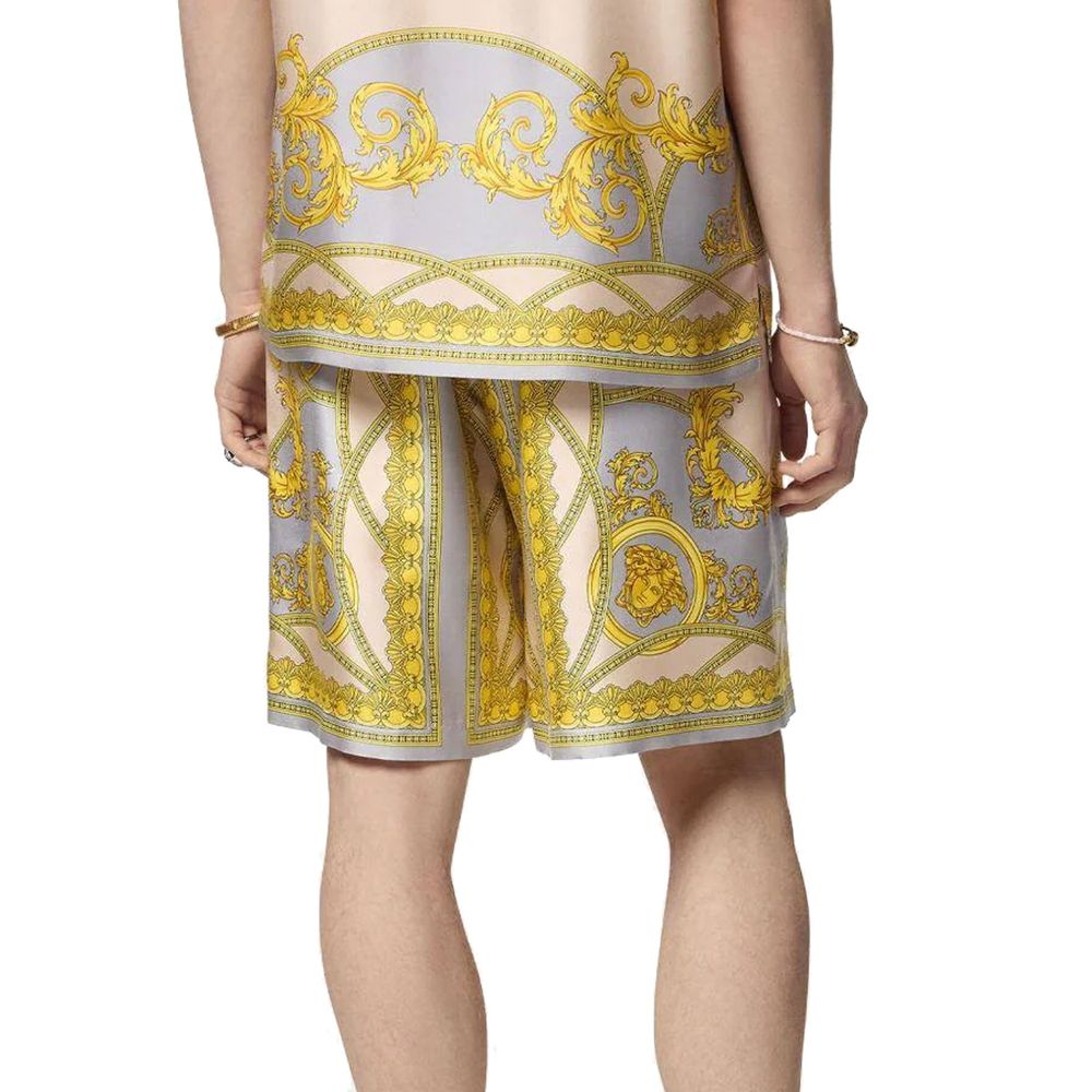 Versace Gray Silk Knee Length
