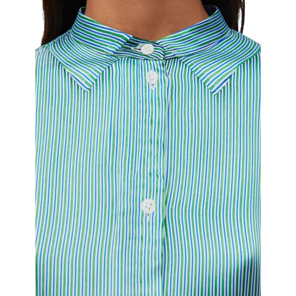Loewe Blue Silk Pattern Shirt