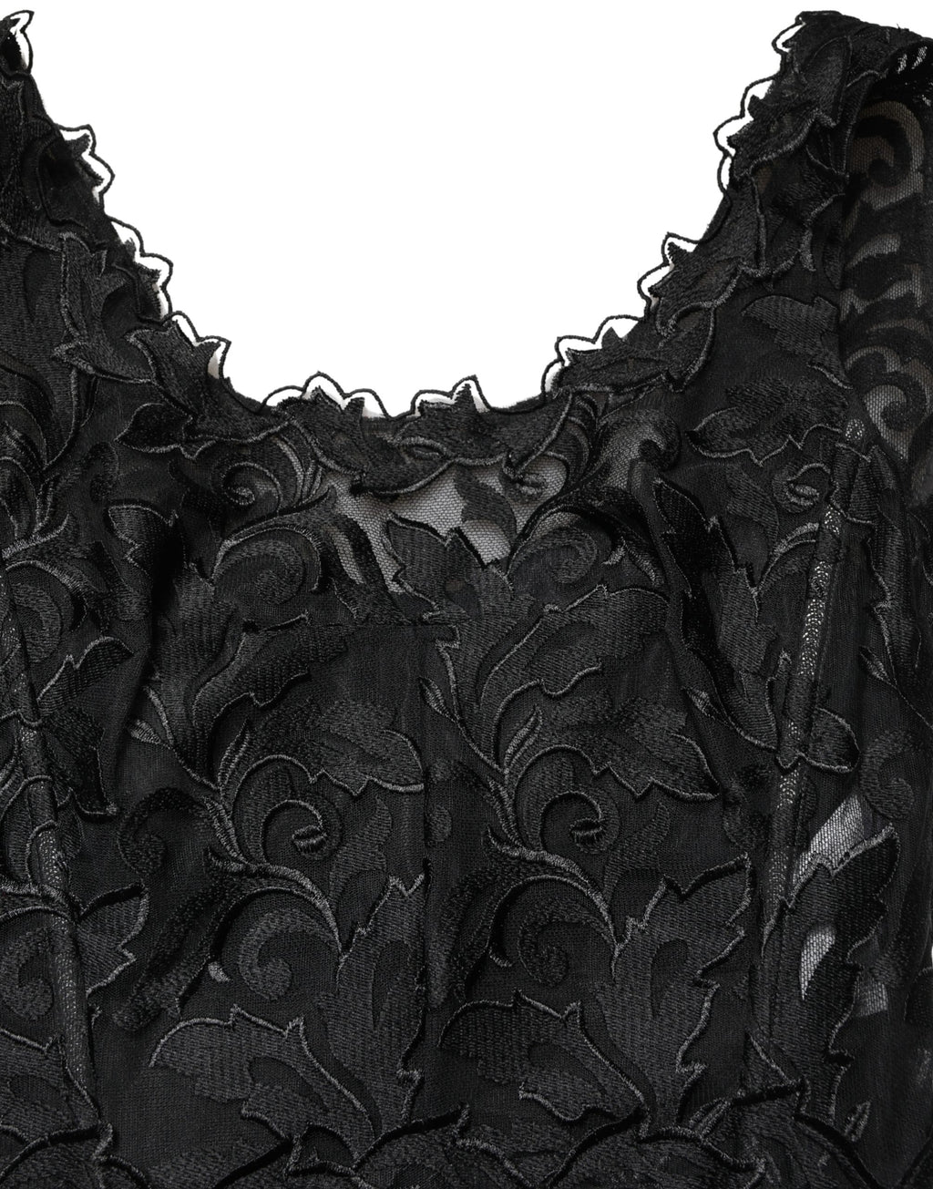 Dolce & Gabbana Black Lace Full Length Evening Gown Dress
