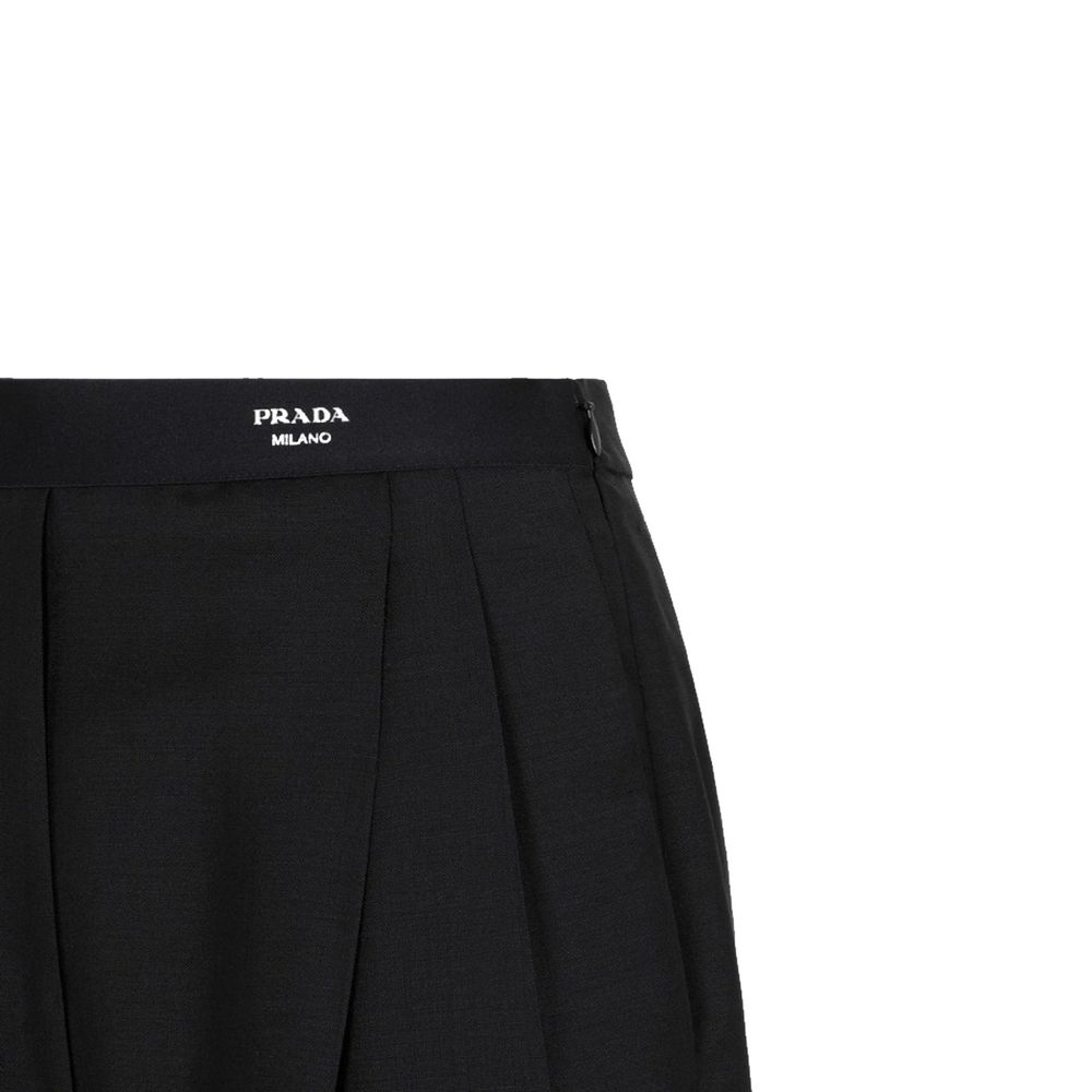 Prada Black Mohair Casual Pants