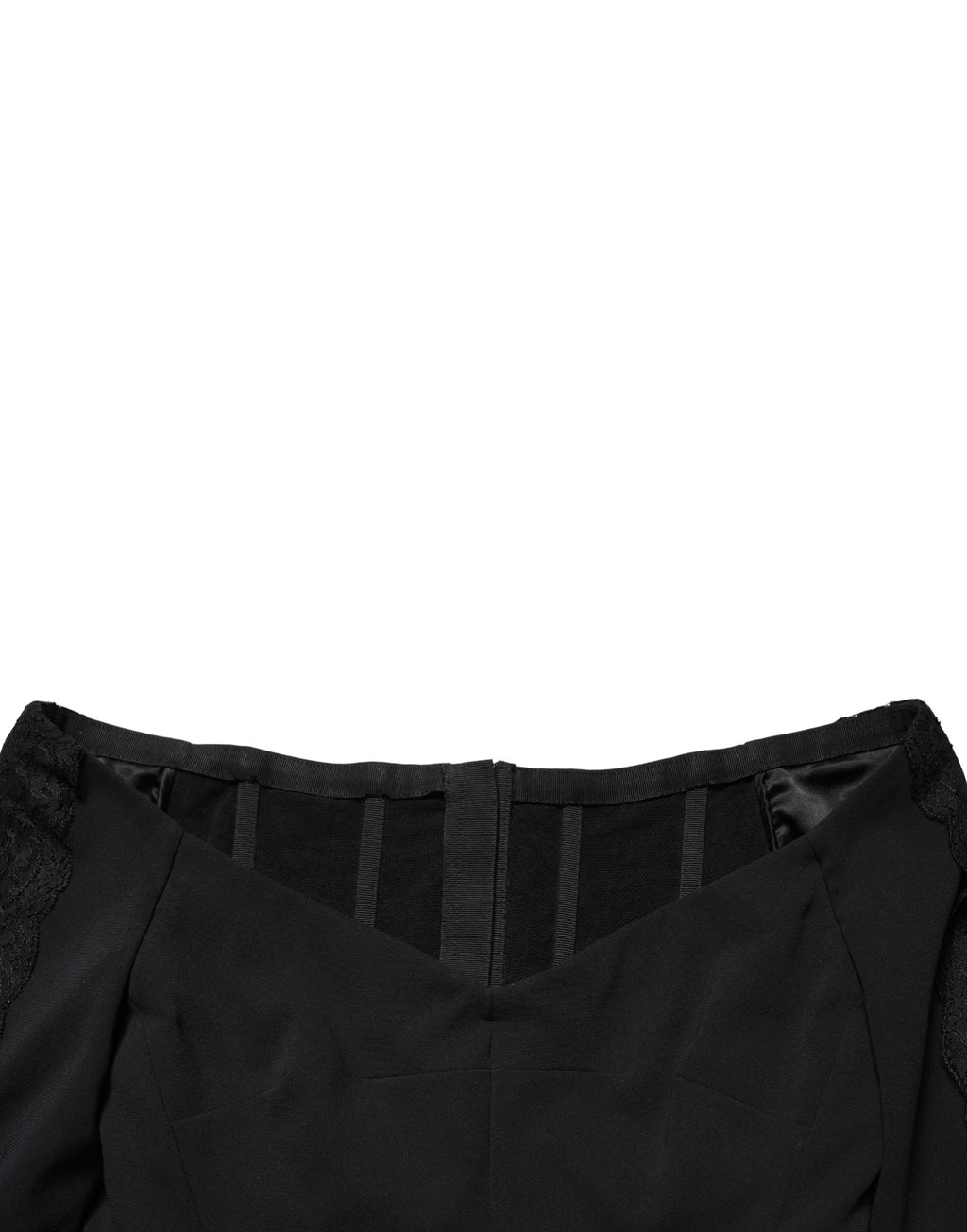 Dolce & Gabbana Black Silk Button Bodice Sheath Maxi Dress