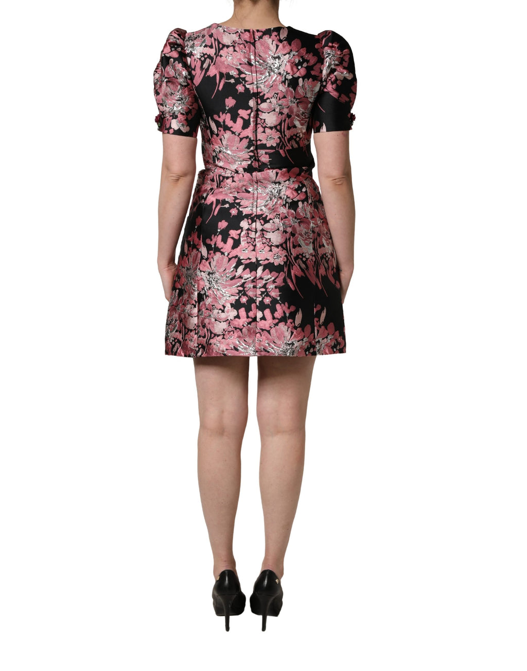 Dolce & Gabbana Multicolor Floral Brocade A-line Mini Dress