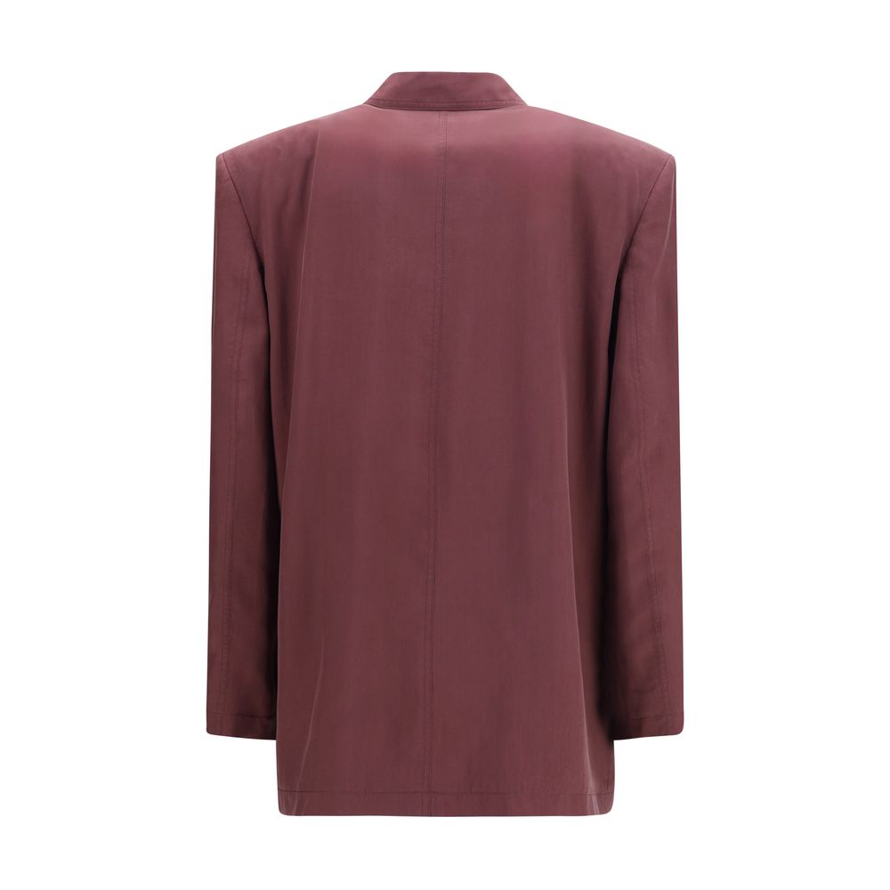 Saint Laurent Purple Silk Blazer