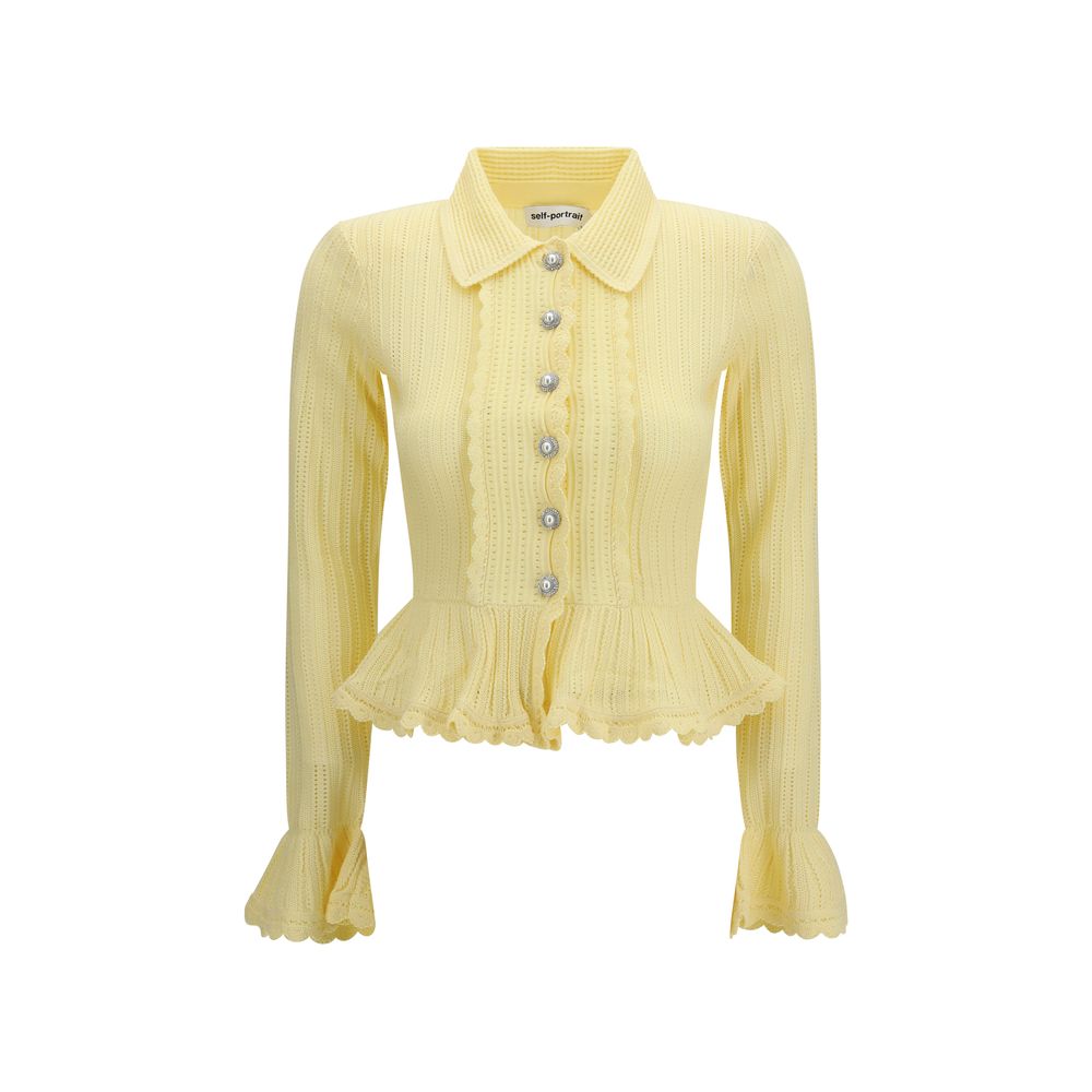 Self-Portrait Bicolor Viscose Cardigan