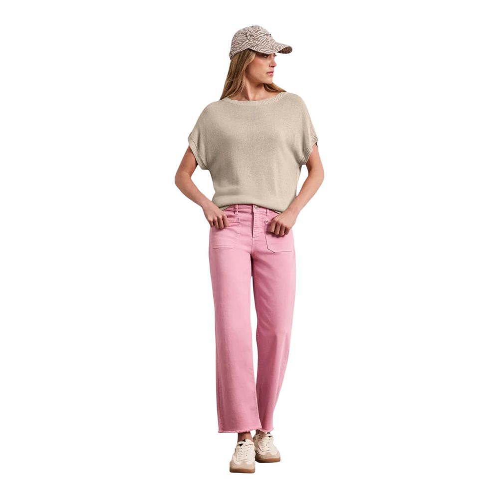 Street One Beige Viscose Sleeveles Sweater