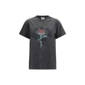 Ganni Gray Cotton T-Shirt