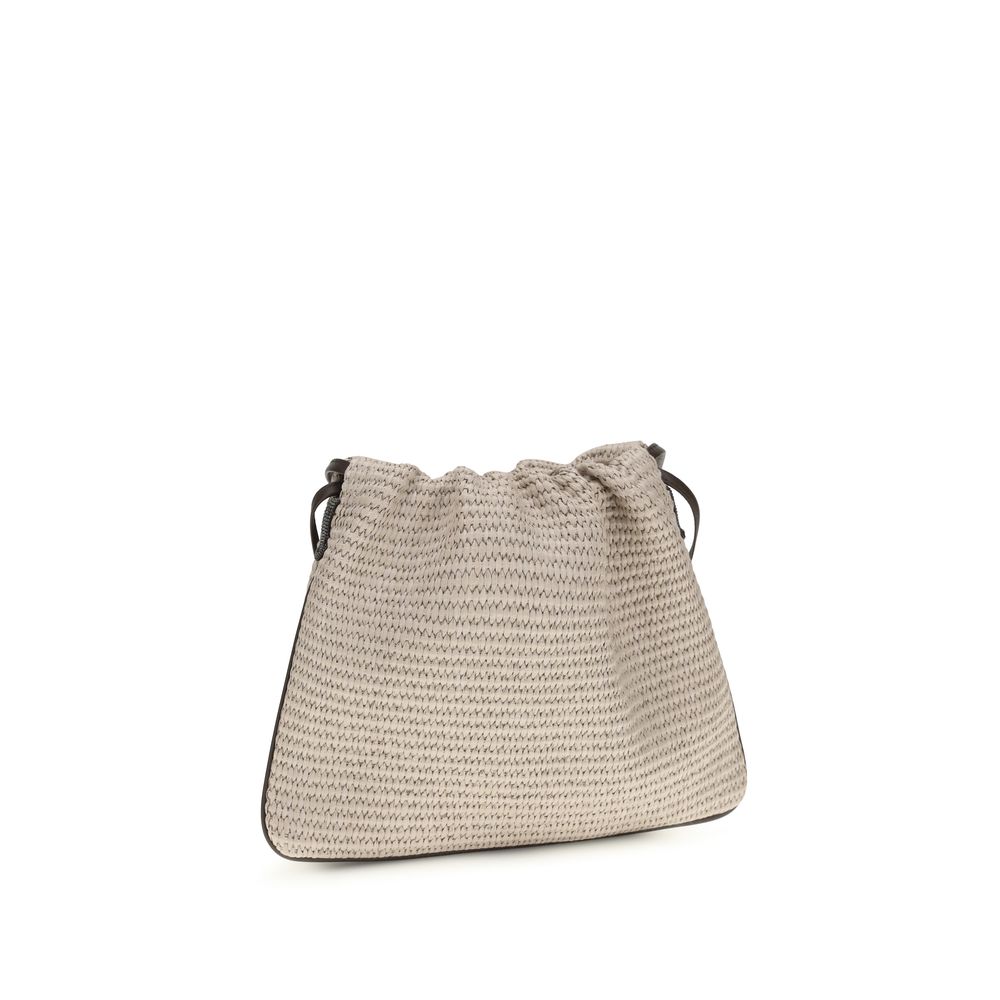 Brunello Cucinelli Beige Cotton Handbag