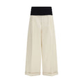 Darkpark Beige Cotton Casual Pants