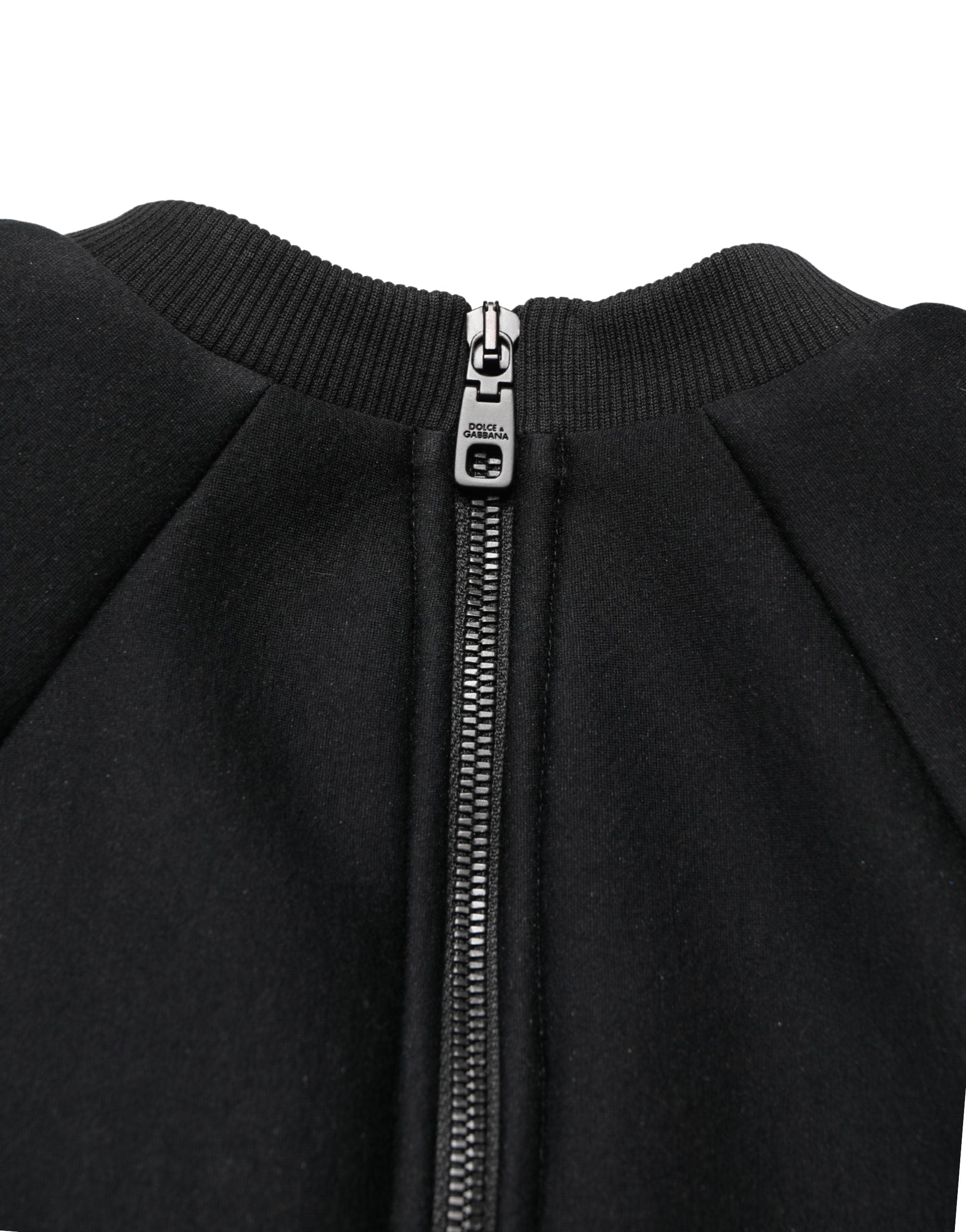 Philosophy Black Cropped ZipperBack Sweatshirt Sweater