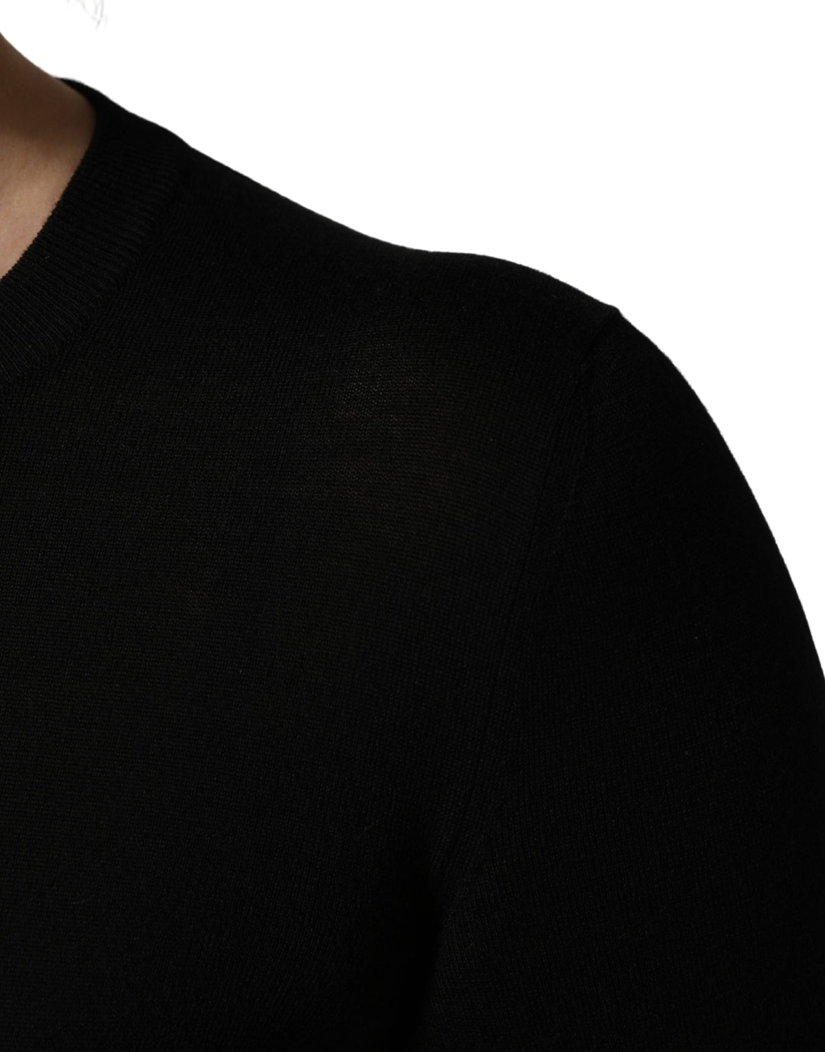 Dolce & Gabbana Black Wool Knitted Button Front Cardigan Sweater
