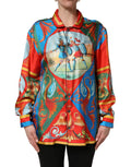 Dolce & Gabbana Multicolor Printed Long Sleeve Button Down Shirt Top