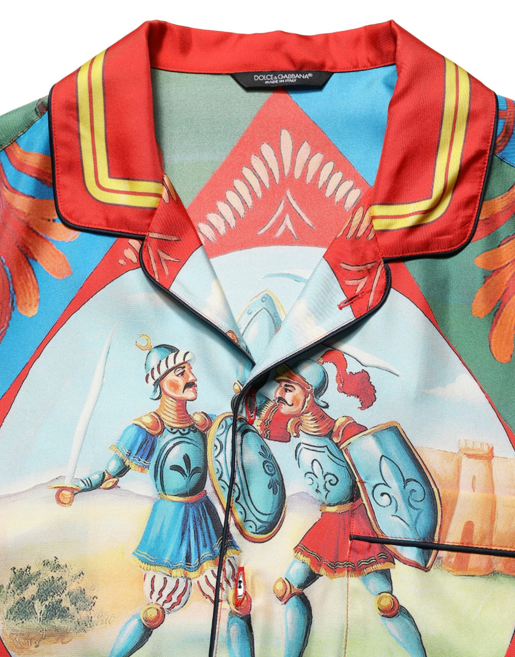 Dolce & Gabbana Multicolor Printed Long Sleeve Button Down Shirt Top