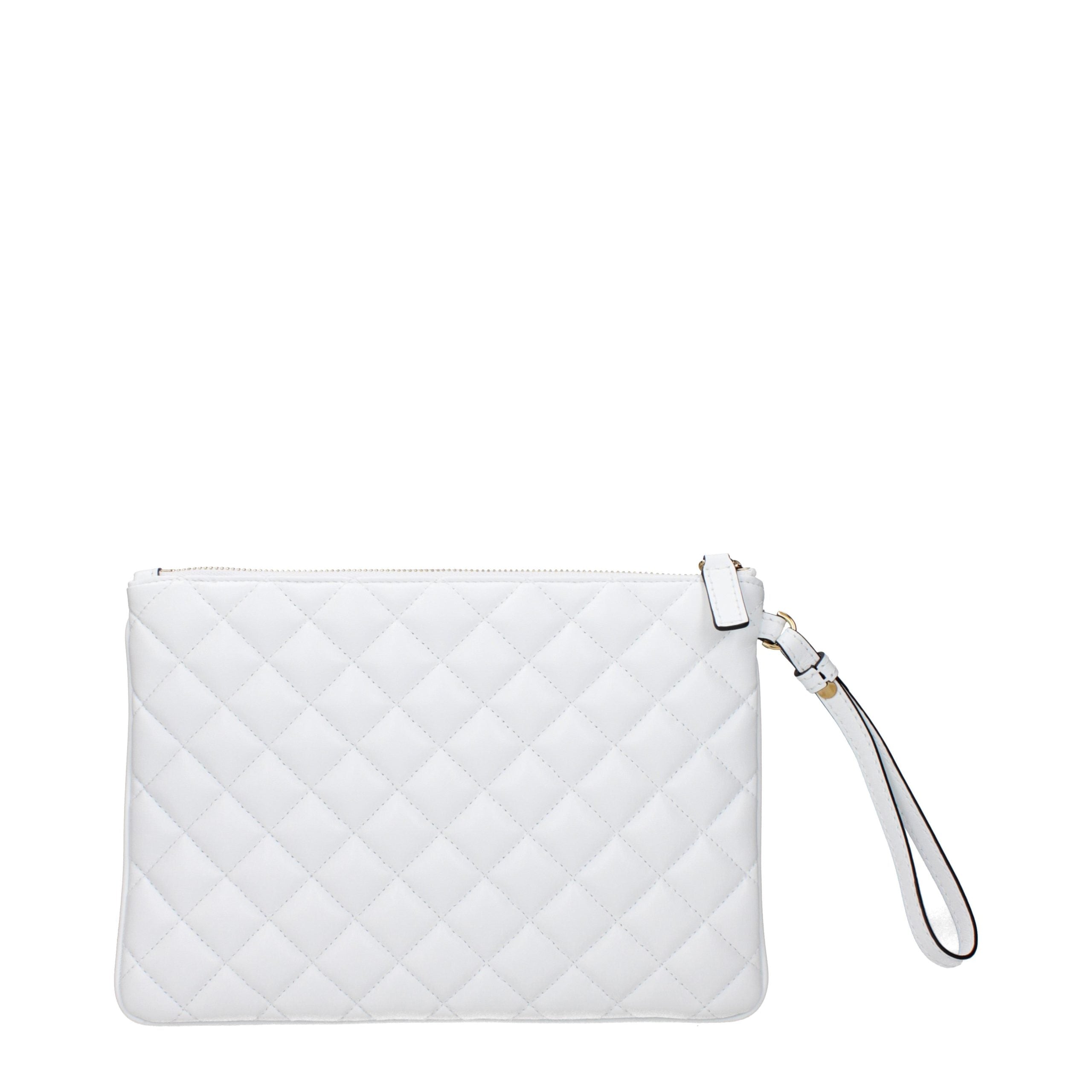 Versace White Leather Clutch Bag