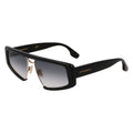 Victoria Beckham Black Metal & Plastic Sunglasses