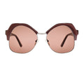 Andy Wolf Brown Metal & Plastic Sunglasses