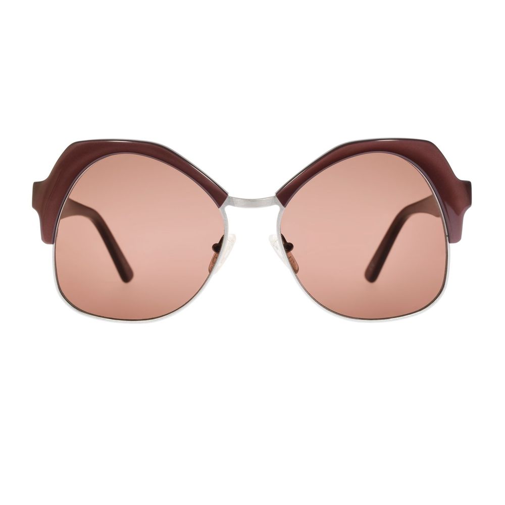Andy Wolf Brown Metal & Plastic Sunglasses