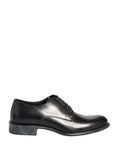 Dolce & Gabbana Black Calfskin Leather Derby Men Dress Shoes