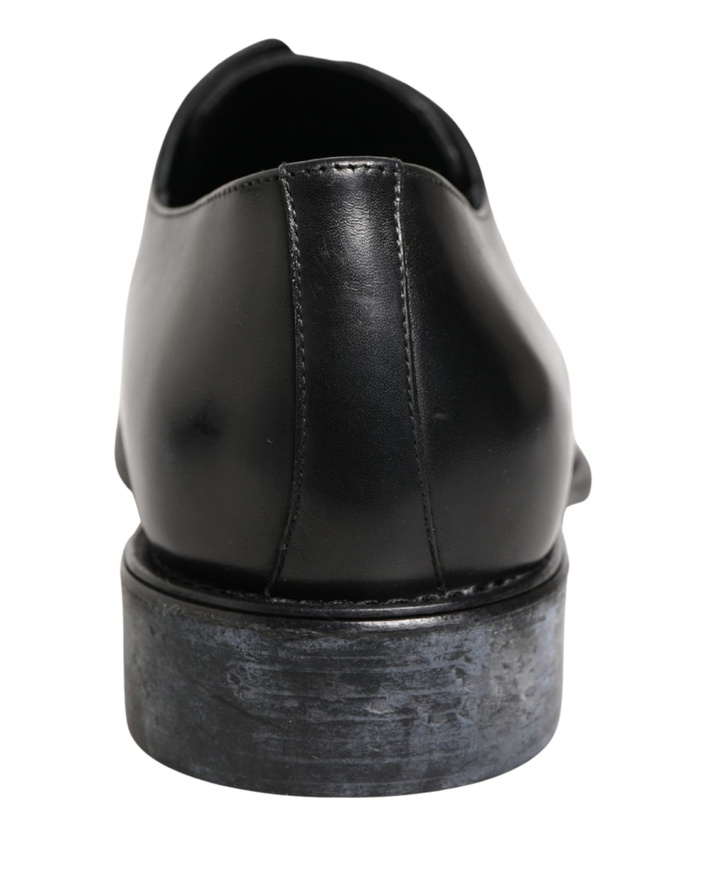 Dolce & Gabbana Black Calfskin Leather Derby Men Dress Shoes