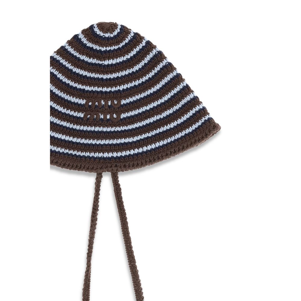 Miu Miu Brown Cotton Sunhat