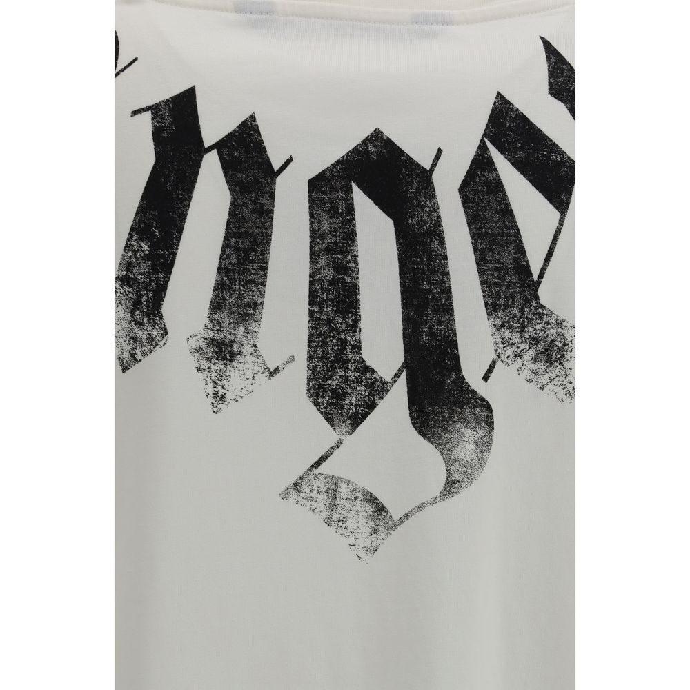 Palm Angels White Cotton T-Shirt