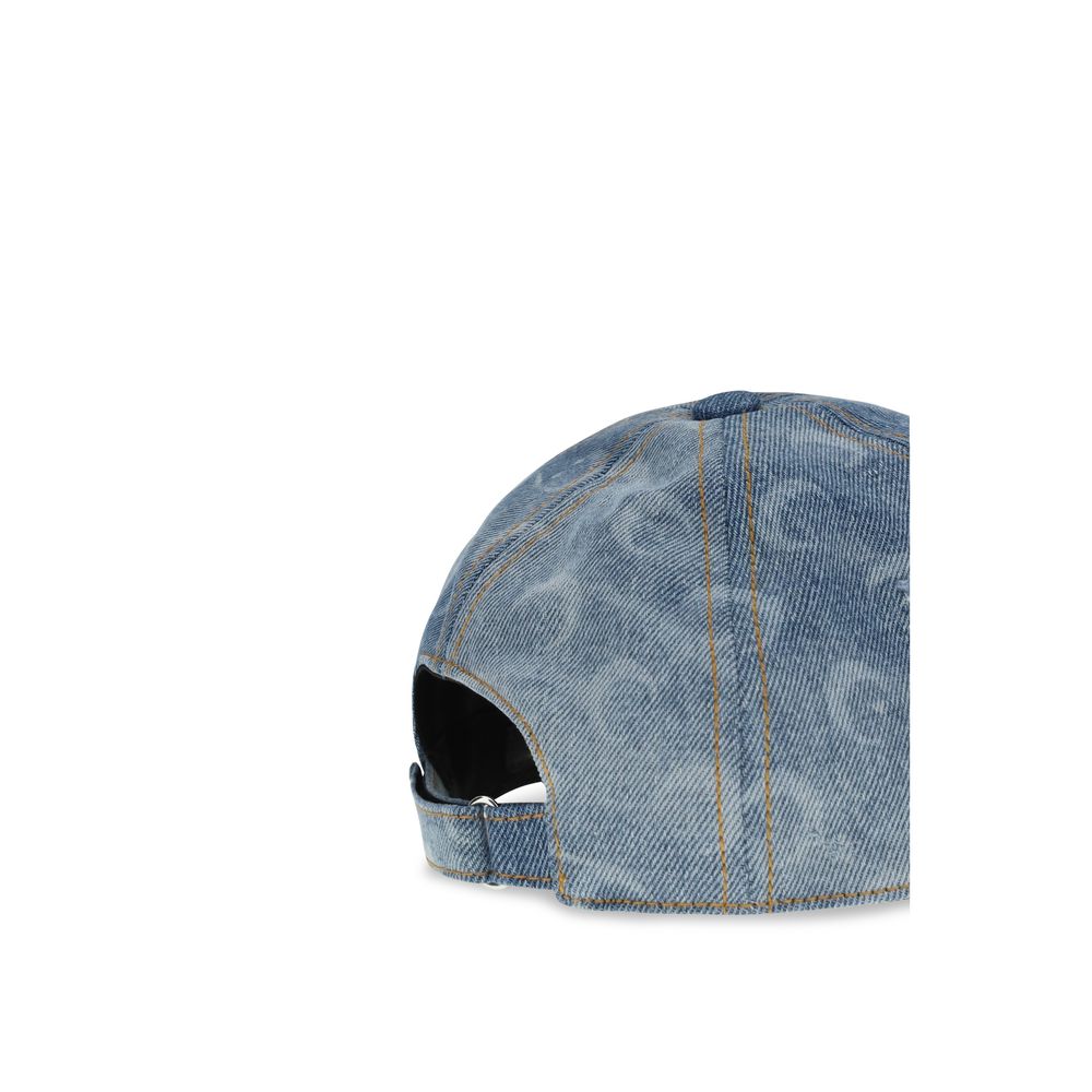 Marine Serre Blue Cotton Cap (Baseball Hat)