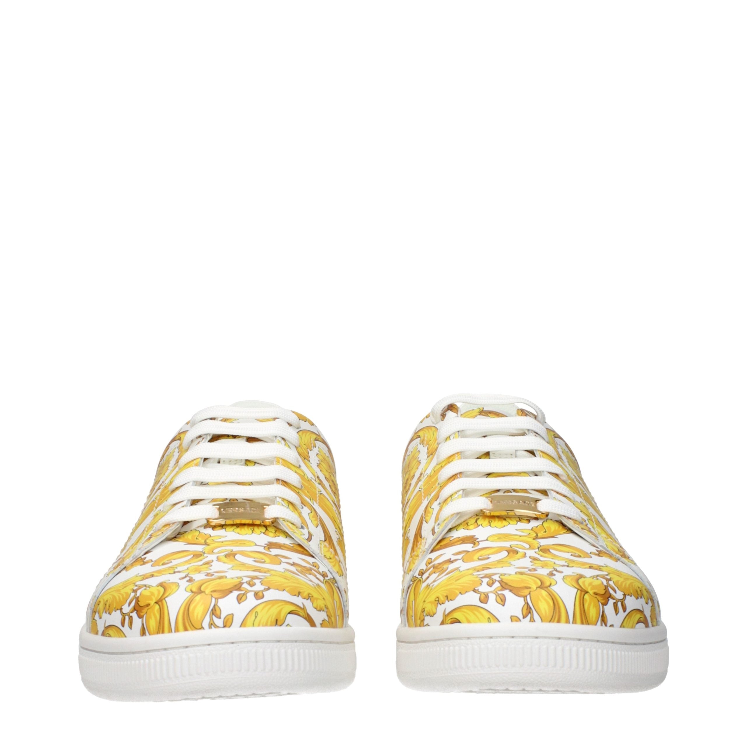 Versace White Leather Sneakers