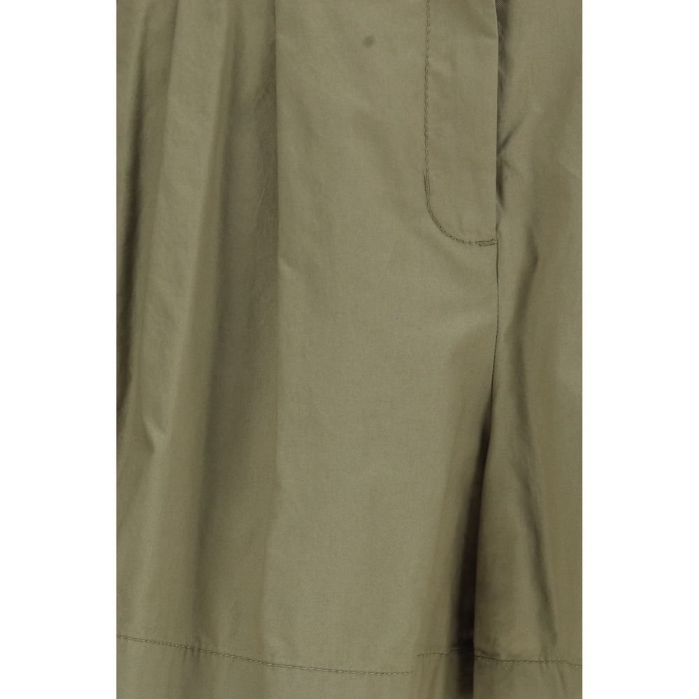 Max Mara Bicolor Cotton Bermuda Shorts