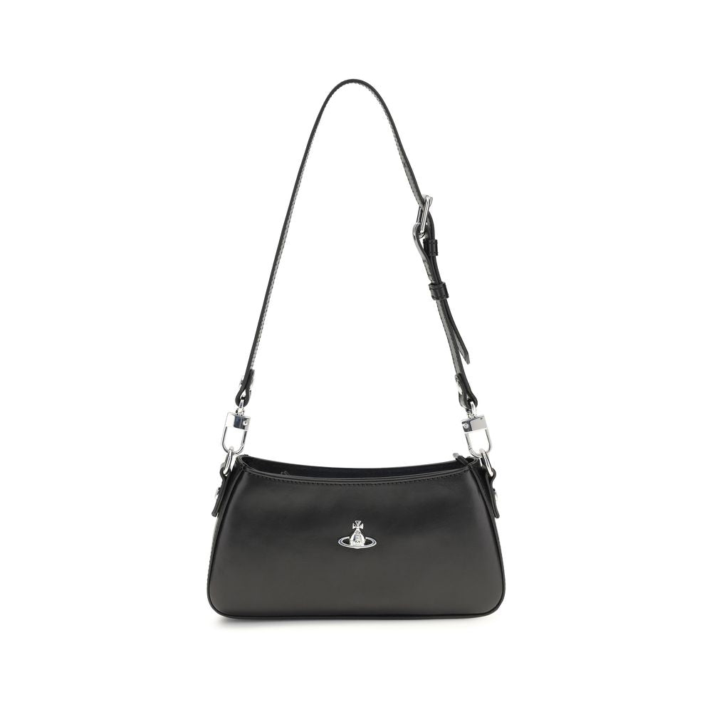 Vivienne Westwood Black Calf Leather Bos Taurus Shoulder Bag