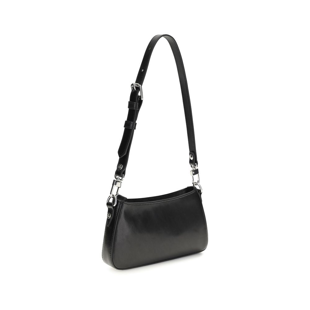 Vivienne Westwood Black Calf Leather Bos Taurus Shoulder Bag