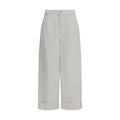 Brunello Cucinelli White Cotton Casual Pants