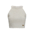 Balmain White Viscose Sleeveles T-Shirt