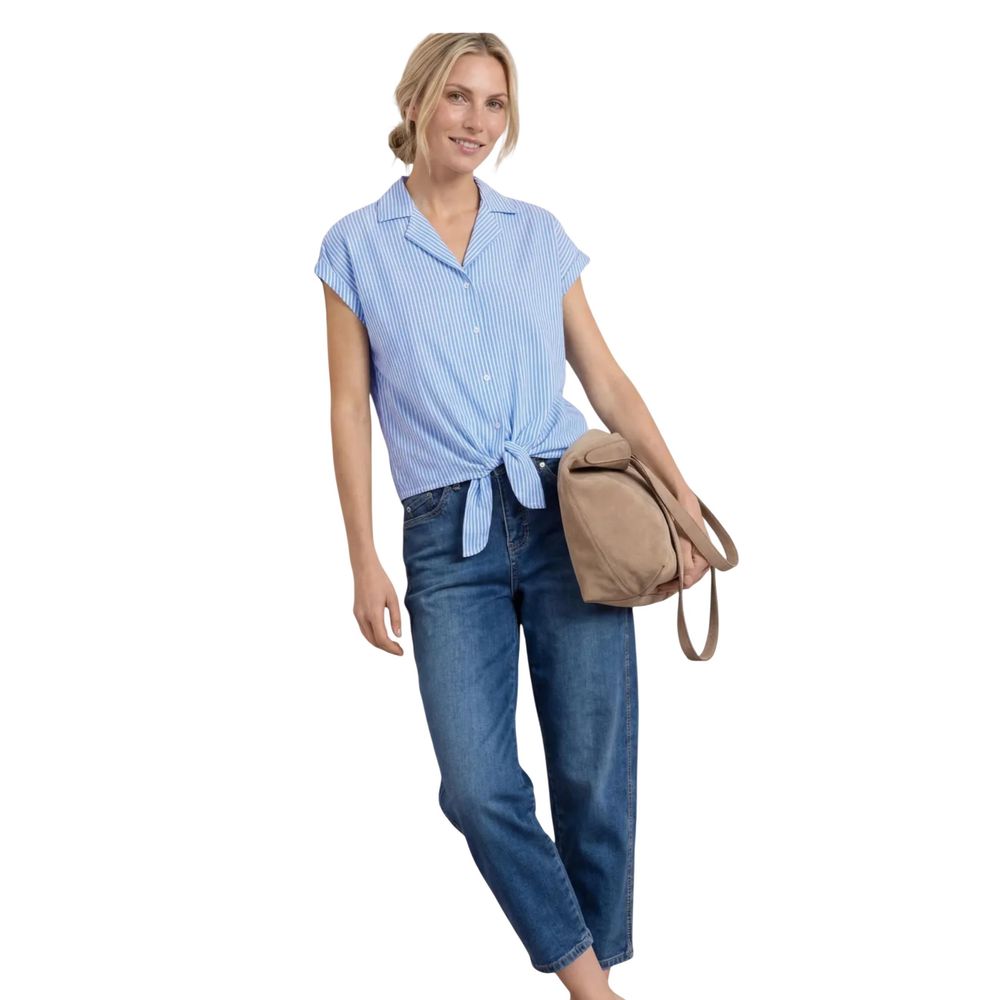 Street One Blue Cotton Shortsleeve Shirt
